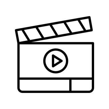 Klaket simgesi. Tasarım biçimi beyaz arkaplanda izole edildi