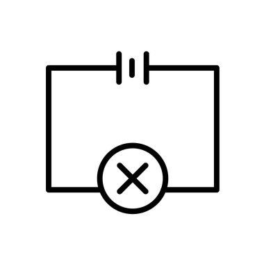 Devre simgesi. Tasarım biçimi beyaz arkaplanda izole edildi