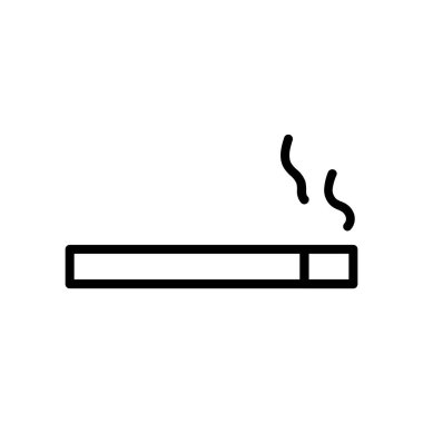 sigara ikonu. Tasarım biçimi beyaz arkaplanda izole edildi