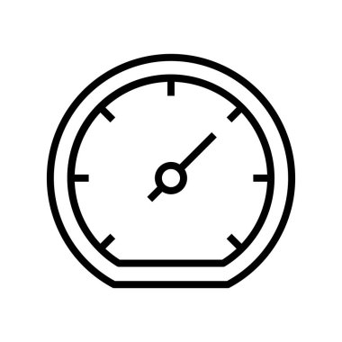 kronometre simgesi. Tasarım biçimi beyaz arkaplanda izole edildi