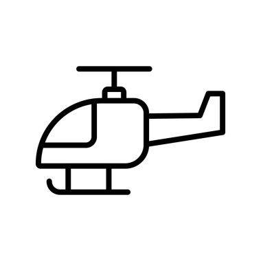 Helikopter simgesi. Tasarım biçimi beyaz arkaplanda izole edildi