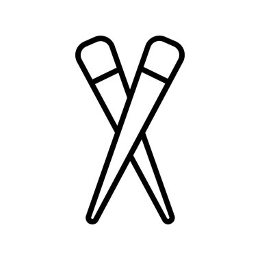 Pirzola çubuğu ikonu. Tasarım biçimi beyaz arkaplanda izole edildi