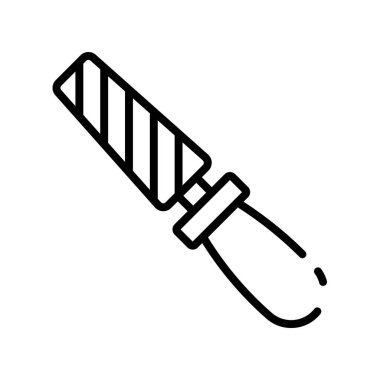 Keski simgesi. Tasarım biçimi beyaz arkaplanda izole edildi