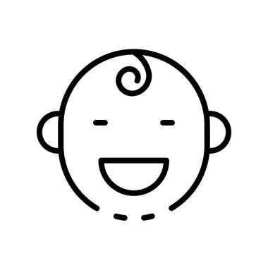 Çocuk simgesi. Tasarım biçimi beyaz arkaplanda izole edildi