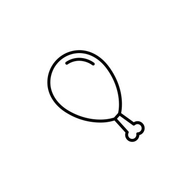 Tavuk budu ikonu. Tasarım biçimi beyaz arkaplanda izole edildi