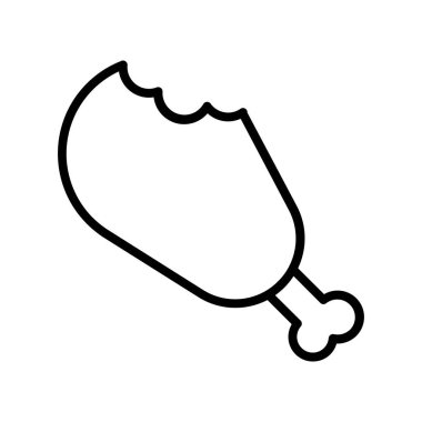 Tavuk budu ikonu. Tasarım biçimi beyaz arkaplanda izole edildi