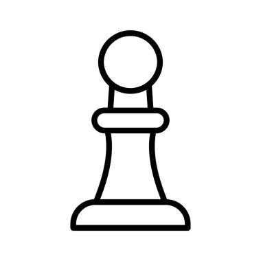 Satranç ikonu. Tasarım biçimi beyaz arkaplanda izole edildi