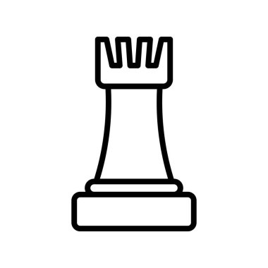 Satranç ikonu. Tasarım biçimi beyaz arkaplanda izole edildi