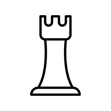 Satranç ikonu. Tasarım biçimi beyaz arkaplanda izole edildi