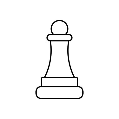 Satranç ikonu. Tasarım biçimi beyaz arkaplanda izole edildi