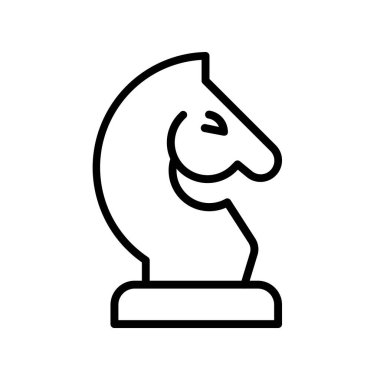 Satranç taşı ikonu. Tasarım biçimi beyaz arkaplanda izole edildi