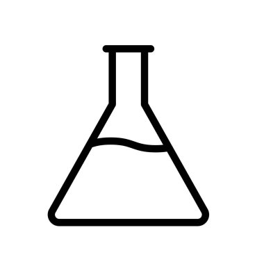 Kimyasal ikon. Tasarım biçimi beyaz arkaplanda izole edildi