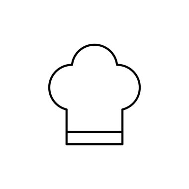 Şef şapka ikonu. Tasarım biçimi beyaz arkaplanda izole edildi