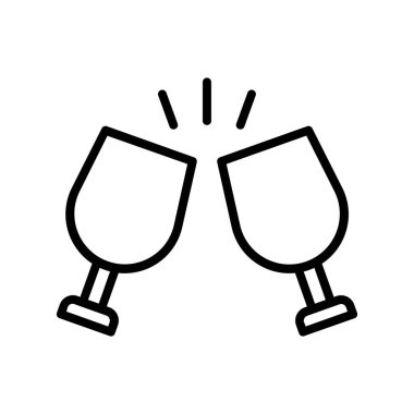 Şerefe ikonu. Tasarım biçimi beyaz arkaplanda izole edildi