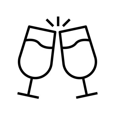 Şerefe ikonu. Tasarım biçimi beyaz arkaplanda izole edildi