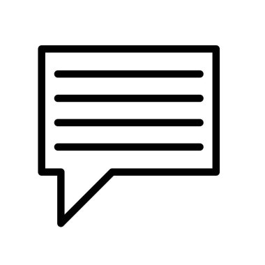 Sohbet ikonu. Tasarım biçimi beyaz arkaplanda izole edildi