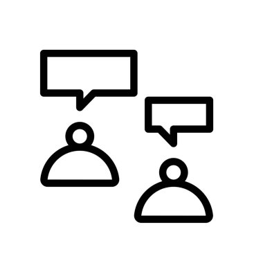 Sohbet ikonu. Tasarım biçimi beyaz arkaplanda izole edildi
