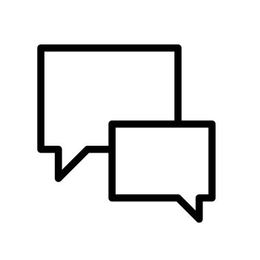 Sohbet ikonu. Tasarım biçimi beyaz arkaplanda izole edildi