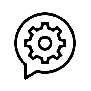 Sohbet ikonu. Tasarım biçimi beyaz arkaplanda izole edildi