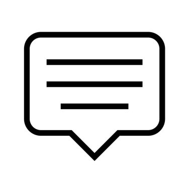 Sohbet ikonu. Tasarım biçimi beyaz arkaplanda izole edildi