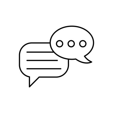 Sohbet ikonu. Tasarım biçimi beyaz arkaplanda izole edildi