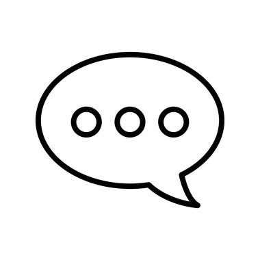 Sohbet ikonu. Tasarım biçimi beyaz arkaplanda izole edildi