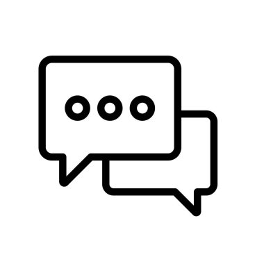 Sohbet ikonu. Tasarım biçimi beyaz arkaplanda izole edildi