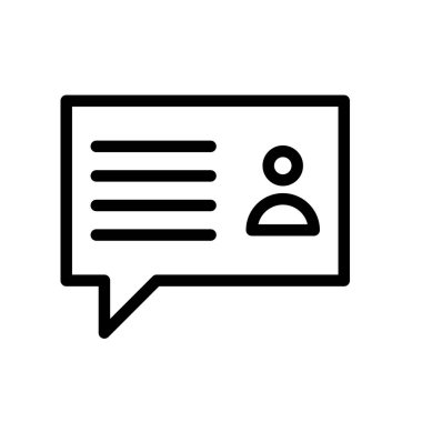 Sohbet ikonu. Tasarım biçimi beyaz arkaplanda izole edildi