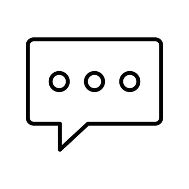 Sohbet ikonu. Tasarım biçimi beyaz arkaplanda izole edildi