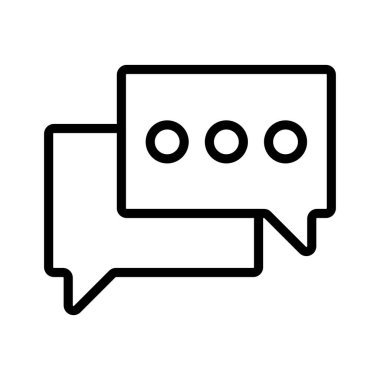 Sohbet ikonu. Tasarım biçimi beyaz arkaplanda izole edildi