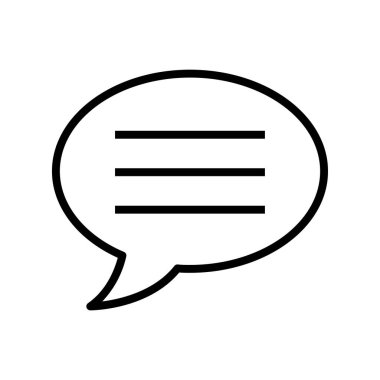 Sohbet ikonu. Tasarım biçimi beyaz arkaplanda izole edildi