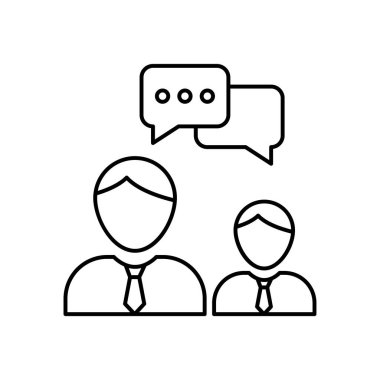 Sohbet ikonu. Tasarım biçimi beyaz arkaplanda izole edildi