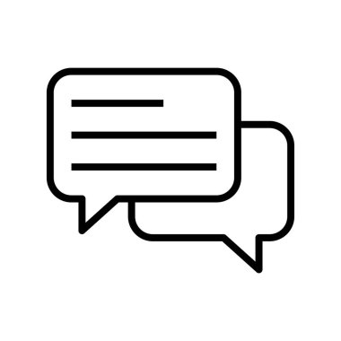 Sohbet ikonu. Tasarım biçimi beyaz arkaplanda izole edildi