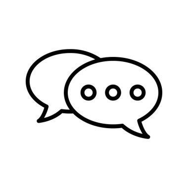 Sohbet ikonu. Tasarım biçimi beyaz arkaplanda izole edildi