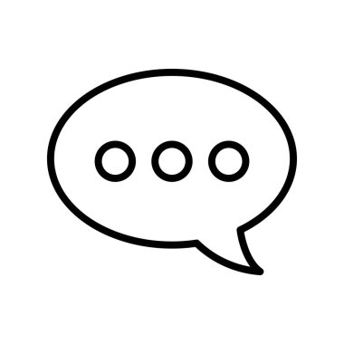 Sohbet ikonu. Tasarım biçimi beyaz arkaplanda izole edildi