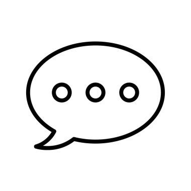 Sohbet ikonu. Tasarım biçimi beyaz arkaplanda izole edildi