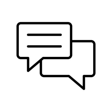 Sohbet ikonu. Tasarım biçimi beyaz arkaplanda izole edildi