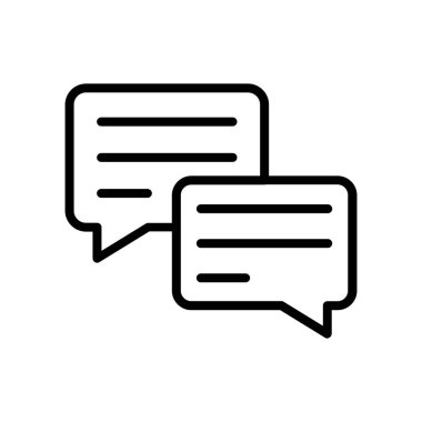 Sohbet ikonu. Tasarım biçimi beyaz arkaplanda izole edildi