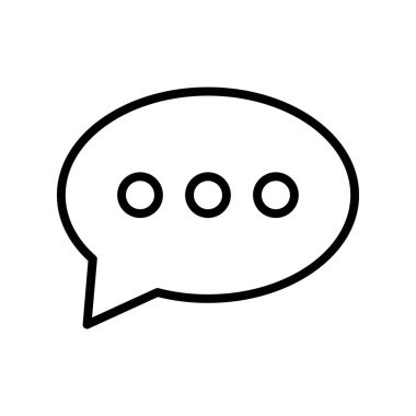 Sohbet ikonu. Tasarım biçimi beyaz arkaplanda izole edildi