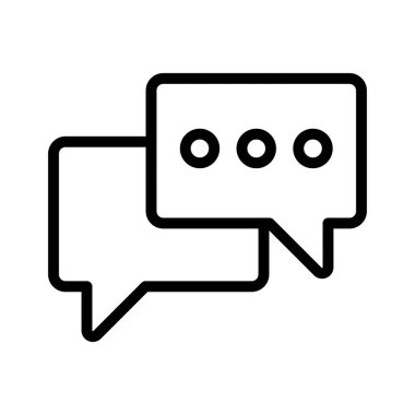 Sohbet ikonu. Tasarım biçimi beyaz arkaplanda izole edildi