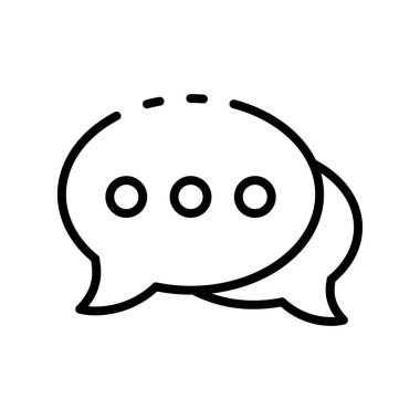 Sohbet ikonu. Tasarım biçimi beyaz arkaplanda izole edildi