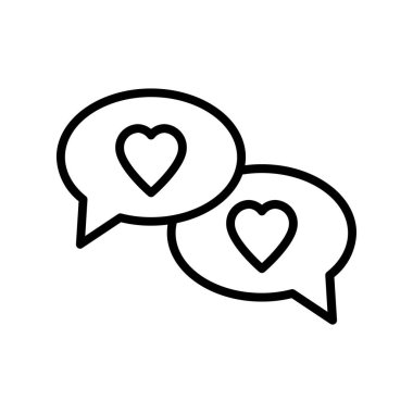 Sohbet ikonu. Tasarım biçimi beyaz arkaplanda izole edildi