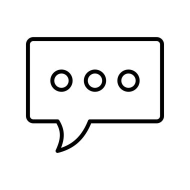 Sohbet balonu simgesi. Tasarım biçimi beyaz arkaplanda izole edildi