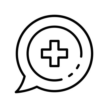 Sohbet balonu simgesi. Tasarım biçimi beyaz arkaplanda izole edildi