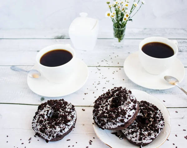 초콜릿 도넛에 — 스톡 사진