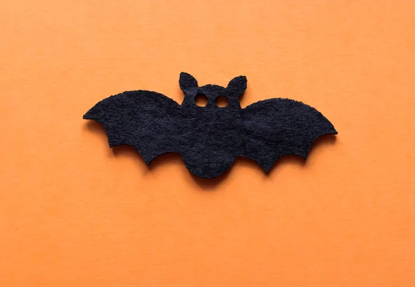 Murciélagos Negros Sobre Fondo Blanco Halloween Concepto Vacaciones Acostado Espacio — Foto de Stock