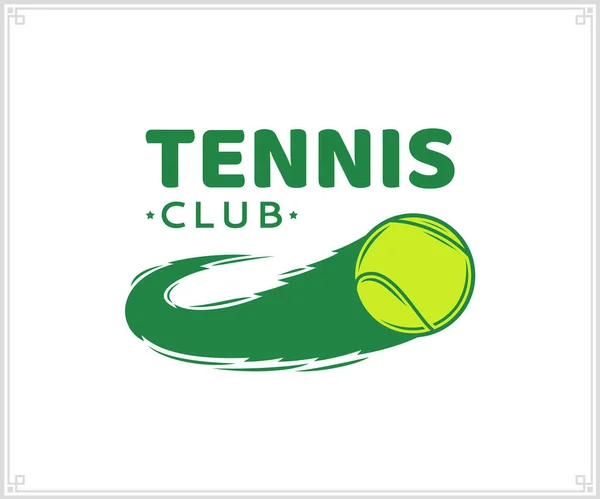 Vector Tennis Club Logo Tennis Ball — Stock Vector