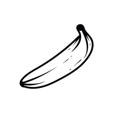 muz sade el çizimi çizgi film çizimi tasarımı