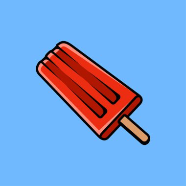 Dondurma el çizimi renkli çizgi çizim çizimi çizgi film çizimi tasarımı