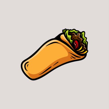 Burrito çizgisi sanat tarzı skeç klasik klasik klasik tasarım çizimi